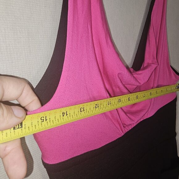 BEBE Mini Dress Womens Small Black And Pink With Sexy Cutout Back Straps. Zip Up - Picture 5 of 12